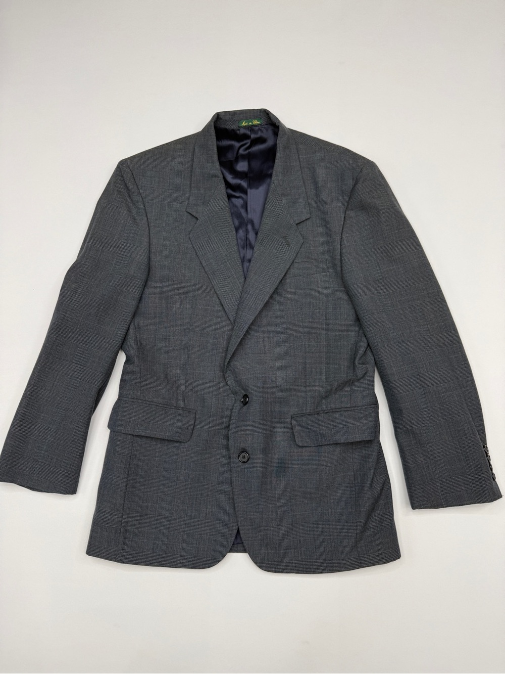 Hunting Horn Classics Glen Plaid Blazer Jacket Gray Two Button